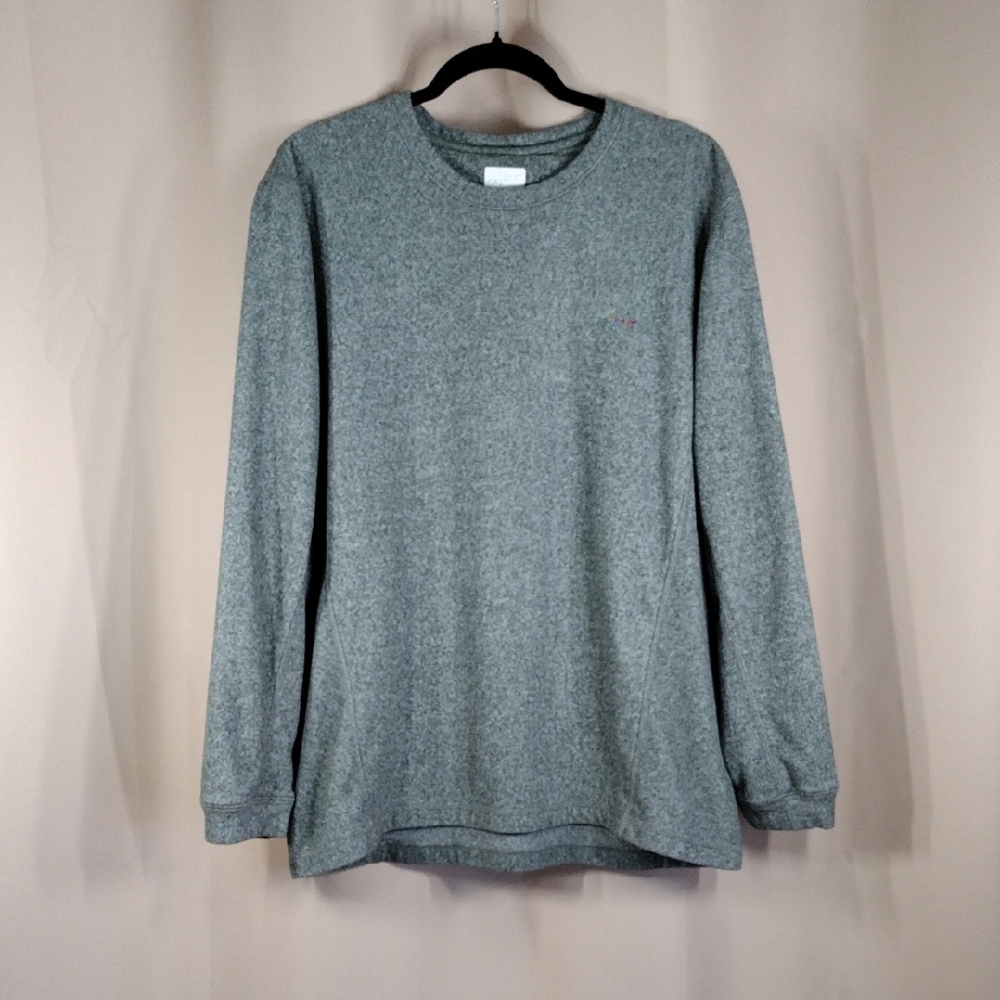 Greg Norman Collection Gray Crewneck Pullover Cozy Casual Fall Winter Sweater